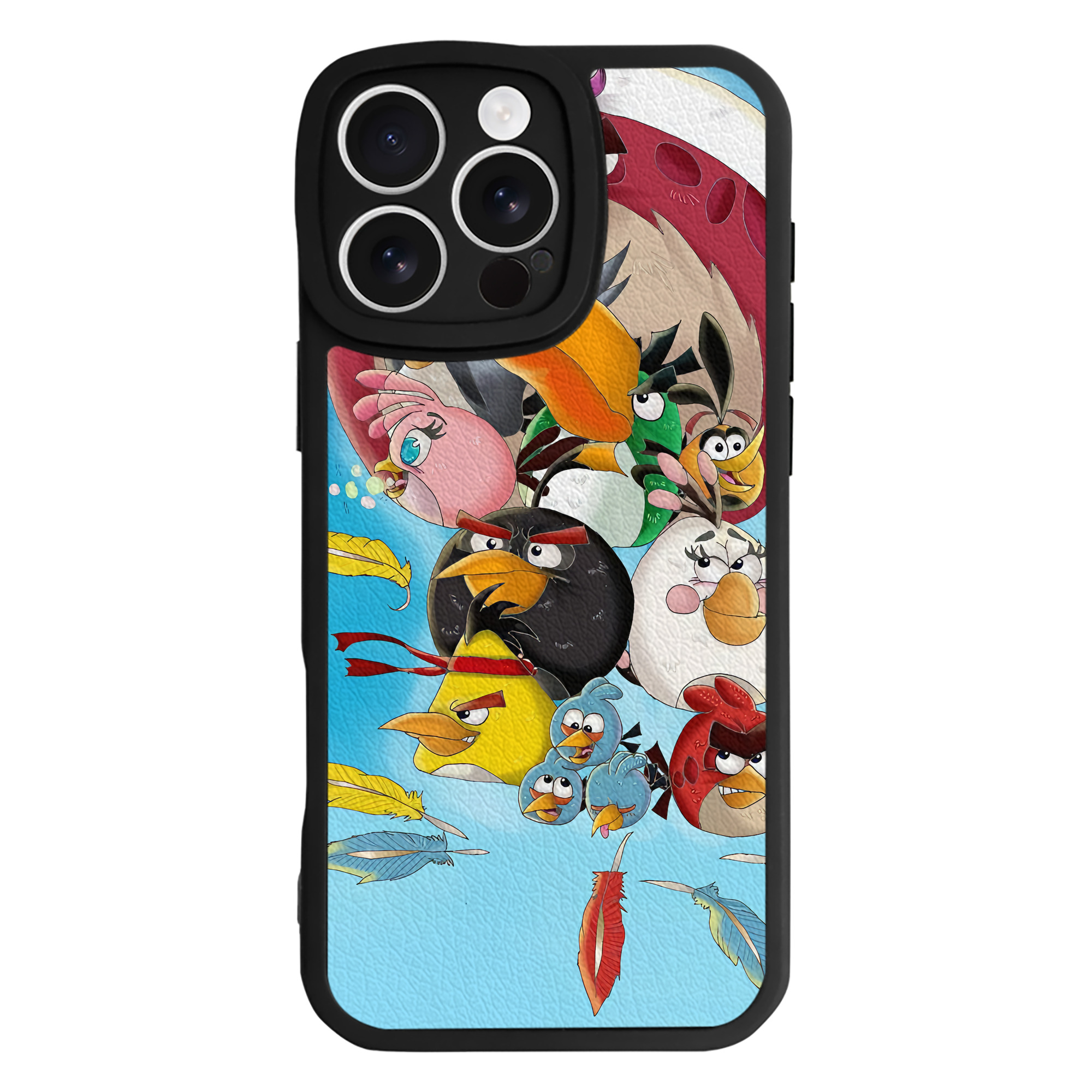 （画像用） Angry Birds アングリーバード 【iPhone 16シリーズ対応】シリコンスマホケース（レザー調） 材質：シリコン